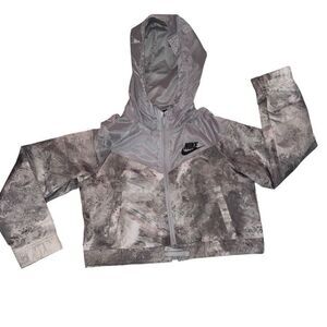 Nike‎ Gray Windbreaker Crop Jacket